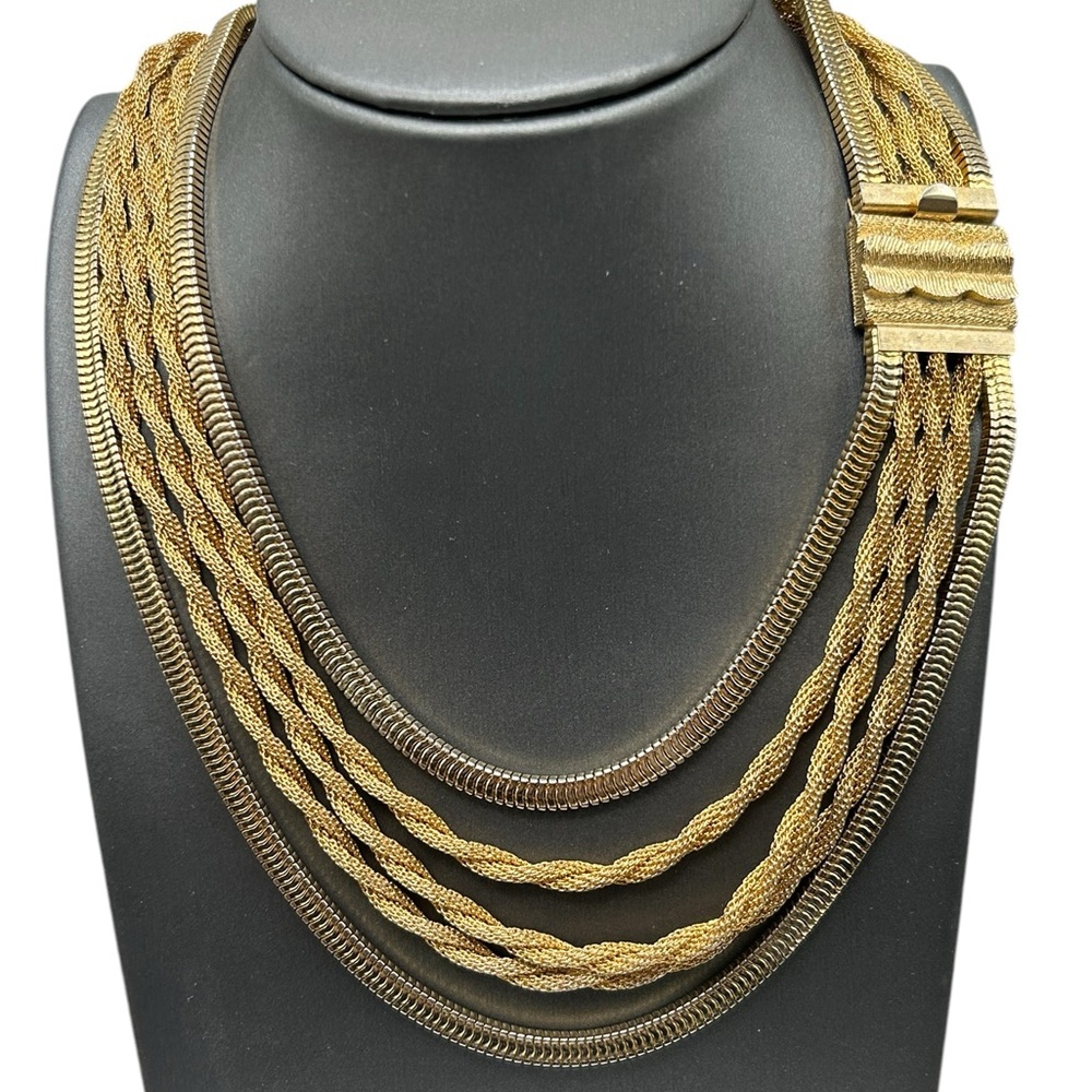 Vintage CoroCraft Multi Chain Graduated Necklace